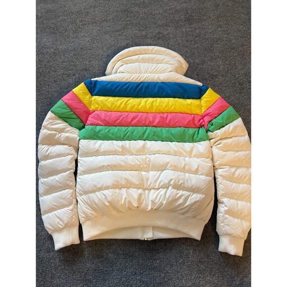 NWT Perfect Moment Womens Snow White Rainbow Queenie Goose Down Jacket Size L - Picture 11 of 16